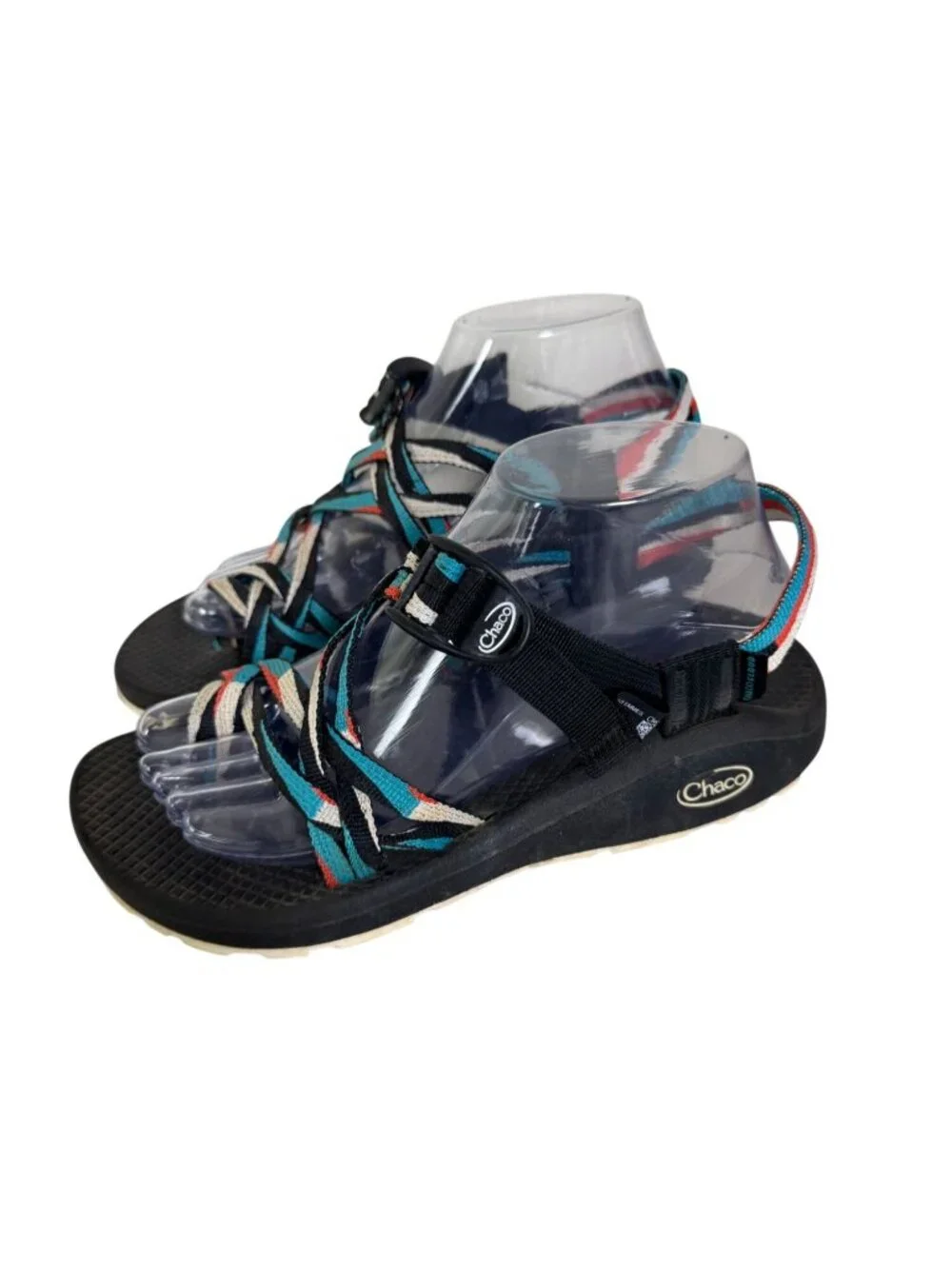 CHAC-OH…  Chaco Women's Strappy Teal Black Multi Sandals